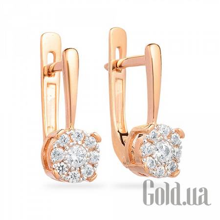 Серьги Золотые серьги с куб. циркониями