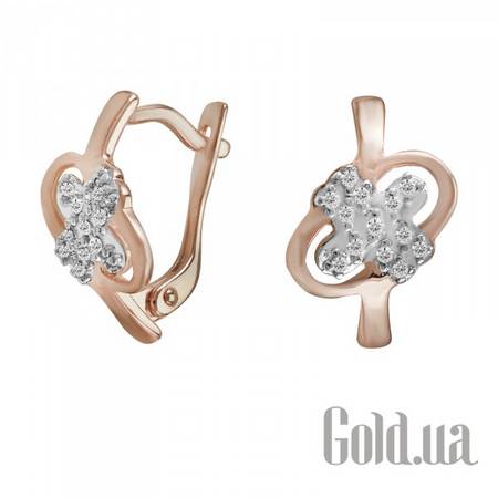 Серьги Золотые серьги с куб. циркониями