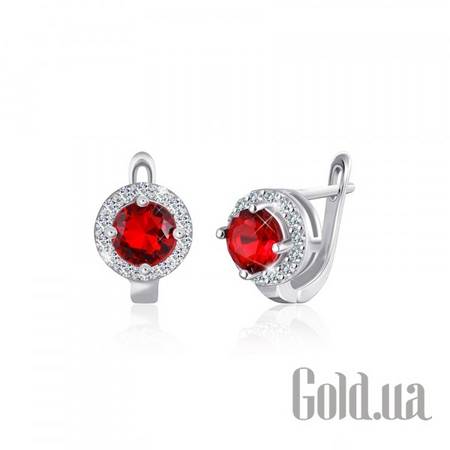 Серьги Серебряные серьги с куб. циркониями