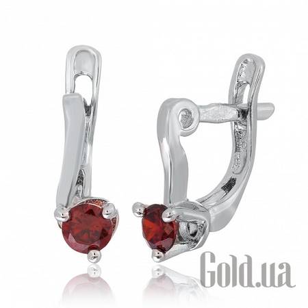 Серьги Серебряные серьги с  куб. циркониями