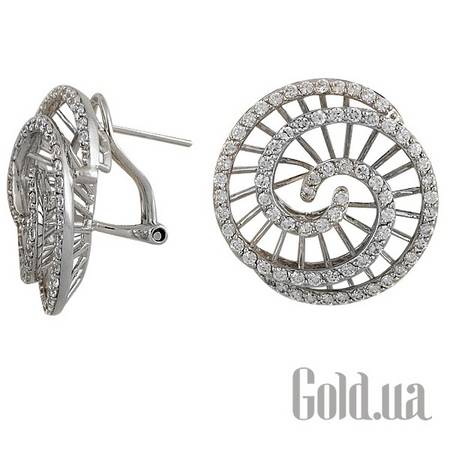 Серьги Золотые серьги с  куб. циркониями