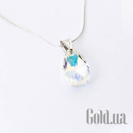 Женские кулоны Серебряный кулон с кристаллом Swarovski и цепочкой