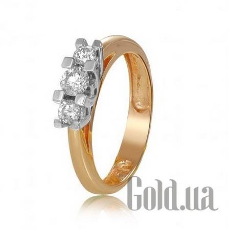 Кольцо Золотое кольцо с бриллиантами, 17.5