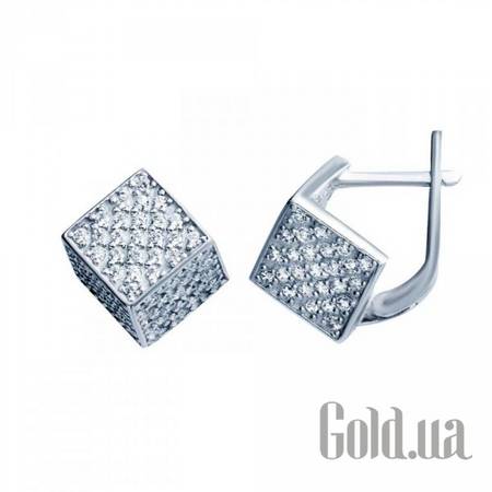 Серьги Серебряные серьги с куб. циркониями