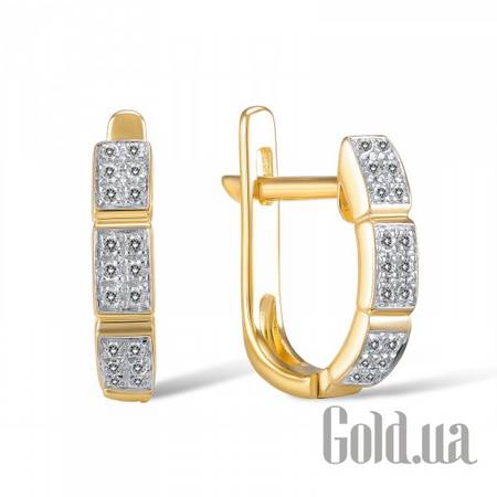 Серьги Золотые серьги с бриллиантами