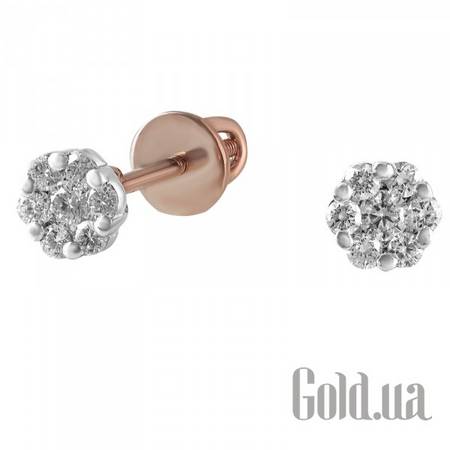 Серьги-гвоздики Золотые серьги с бриллиантами