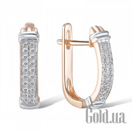 Серьги Золотые серьги с бриллиантами