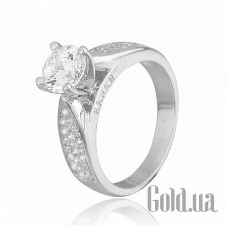 Кольцо Серебряное кольцо с куб. циркониями, 15.5