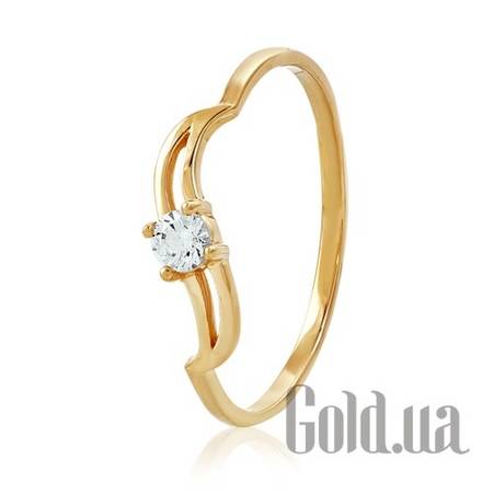 Кольцо Золотое кольцо с  камнем Swarovski, 17.5