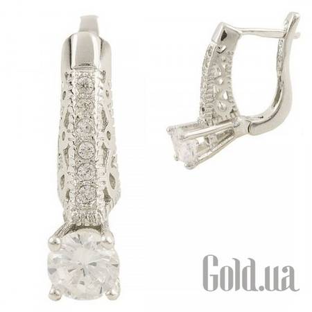 Серьги Серебряные серьги с куб. циркониями