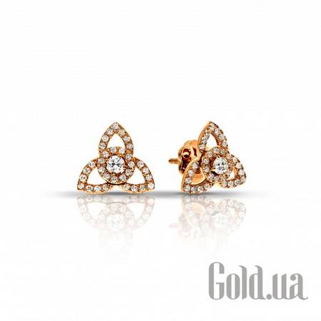 Серьги-гвоздики Золотые серьги с бриллиантами
