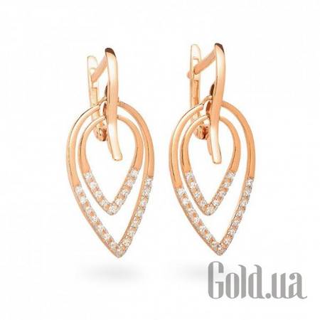 Серьги Золотые серьги с куб. циркониями