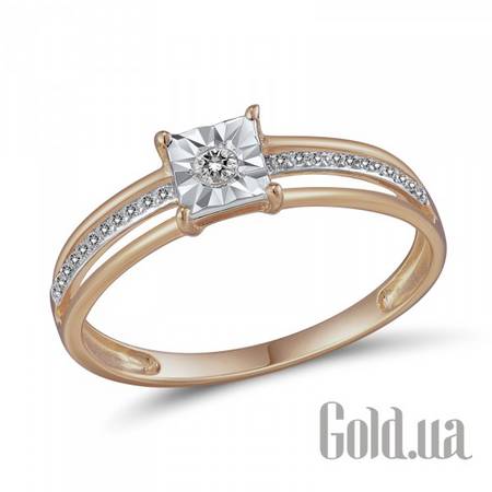 Кольцо Золотое кольцо с бриллиантами, 17.5