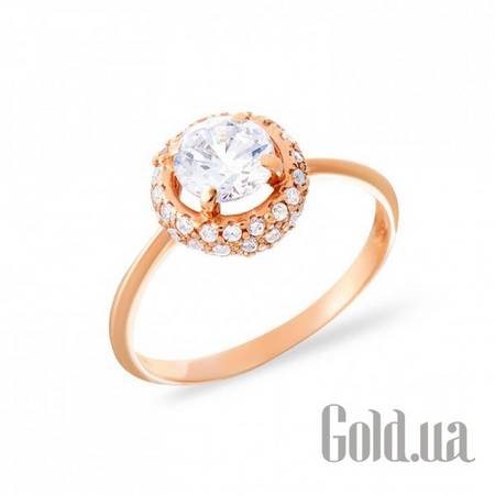 Кольцо Золотое кольцо с куб. циркониями, 17.5