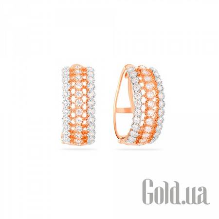 Серьги Золотые серьги с куб. циркониями