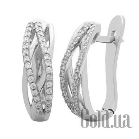 Серьги Золотые серьги с куб. циркониями