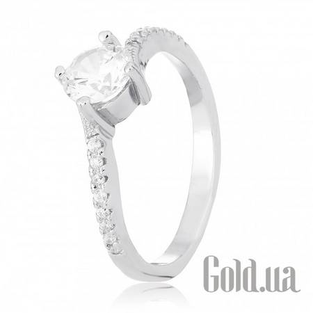 Кольцо Серебряное кольцо с куб. циркониями, 16