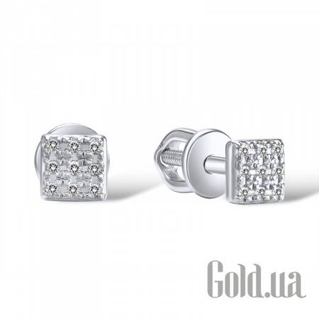 Серьги-гвоздики Золотые серьги с бриллиантами