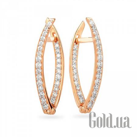 Серьги Золотые серьги с куб. циркониями