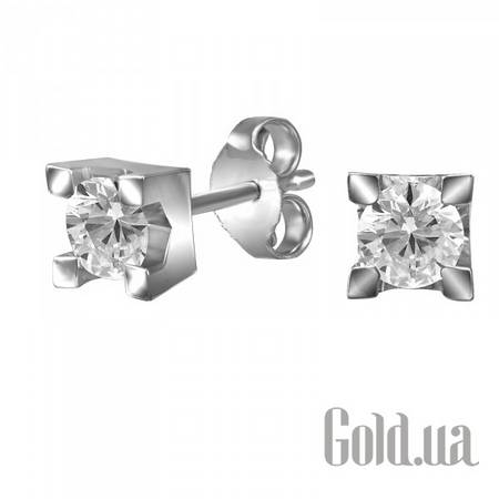 Серьги-гвоздики Золотые серьги с бриллиантами