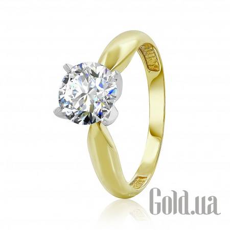 Кольцо Золотое кольцо с цирконием Swarovski Zirconia, 17