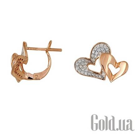 Серьги Золотые серьги с бриллиантами
