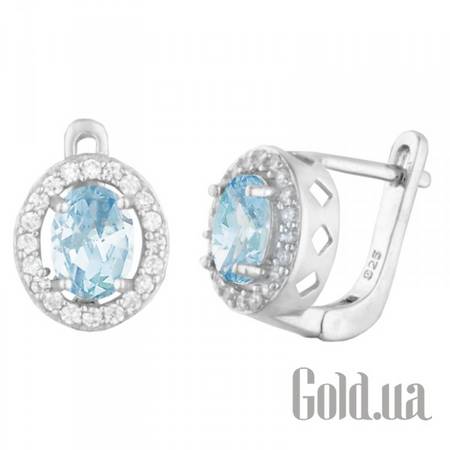 Серьги Серебряные серьги с куб. циркониями