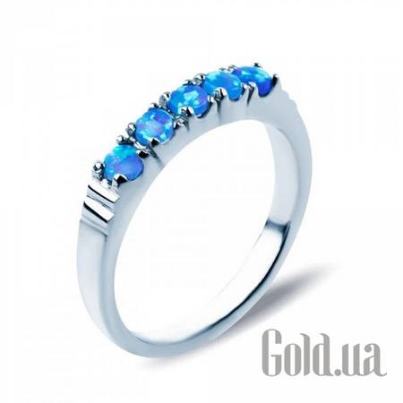 Женские кольца Женское серебряное кольцо с опалами, 15.5