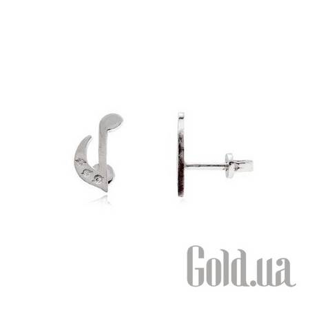 Серьги-гвоздики Серебряные серьги с куб. циркониями