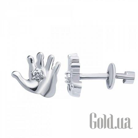 Серьги-гвоздики Серебряные серьги с куб. циркониями