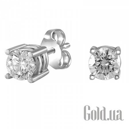 Серьги-гвоздики Золотые серьги с бриллиантами