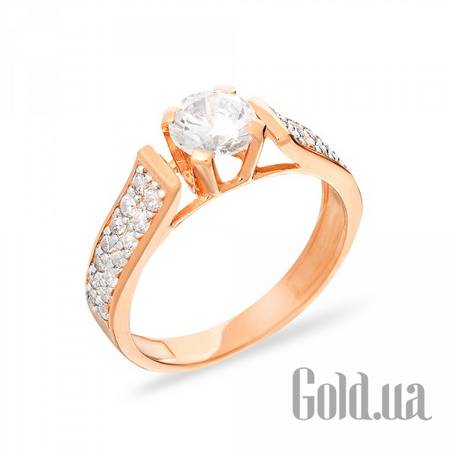 Кольцо Золотое кольцо с куб. циркониями, 16.5