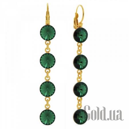 Серьги с подвесками Серьги с кристаллами Swarovski в позолоте