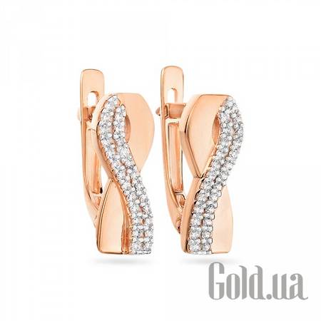 Серьги Золотые серьги с куб. циркониями
