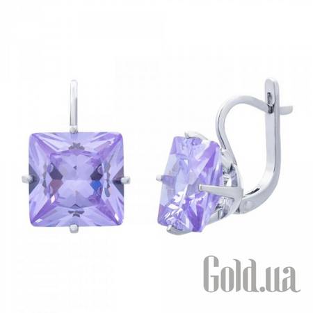 Серьги Серебряные серьги с куб. циркониями