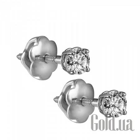 Серьги-гвоздики Золотые серьги с бриллиантами