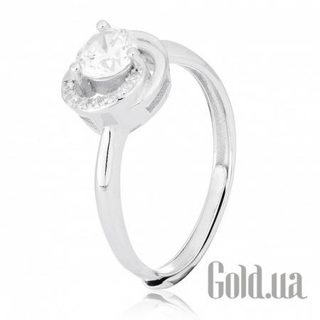 Кольцо Серебряное кольцо с куб. циркониями, 18