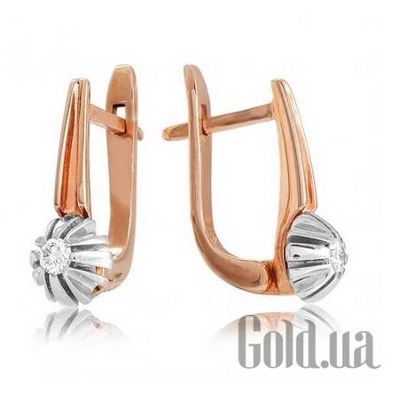 Серьги Золотые серьги с бриллиантами