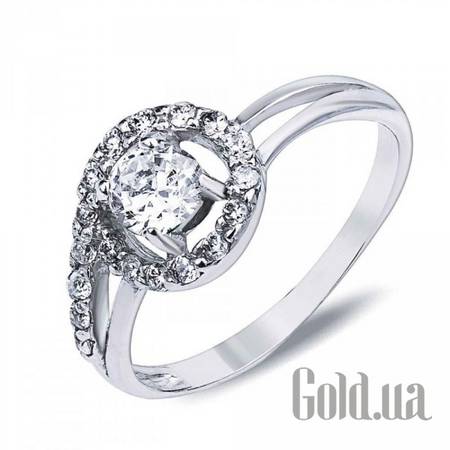 Кольцо Серебряное кольцо с куб. циркониями, 17