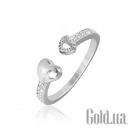 Кольцо Серебряное кольцо с куб. циркониями, 17