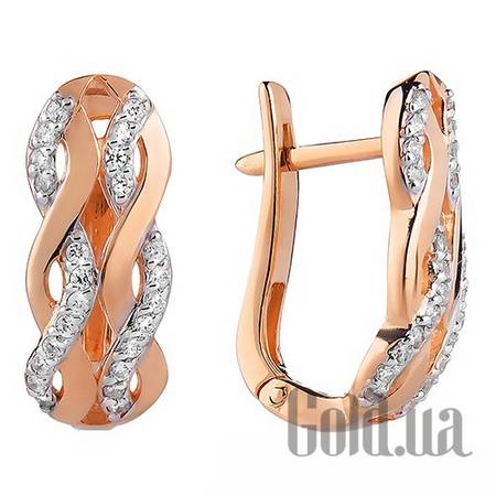 Серьги Золотые серьги с куб. циркониями