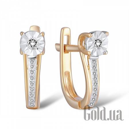 Серьги Золотые серьги с бриллиантами