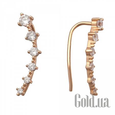 Серьги Золотые серьги с куб. циркониями