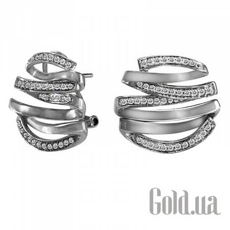 Серьги Золотые серьги с бриллиантами