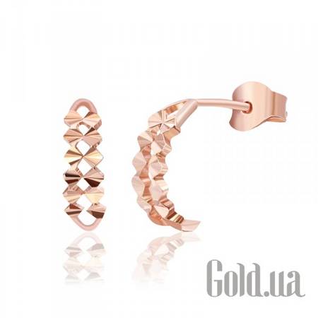 Серьги-гвоздики Серебряные серьги в позолоте