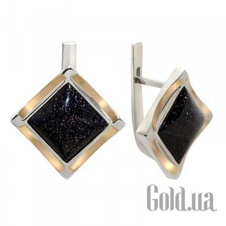 Серьги Серебряные серьги с позолотой