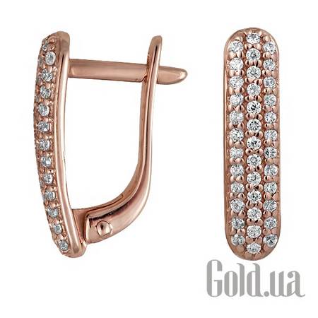 Серьги Золотые серьги с куб.циркониями