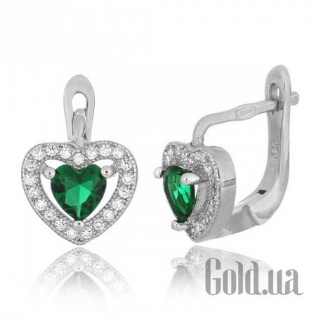 Серьги Серебряные серьги с куб. циркониями