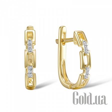 Серьги Золотые серьги с бриллиантами