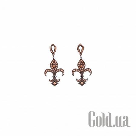 Серьги с подвесками Серебряные серьги с куб. циркониями